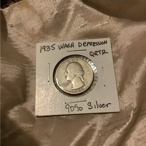 1935 Washington Quarter 90% Silver Depression Era